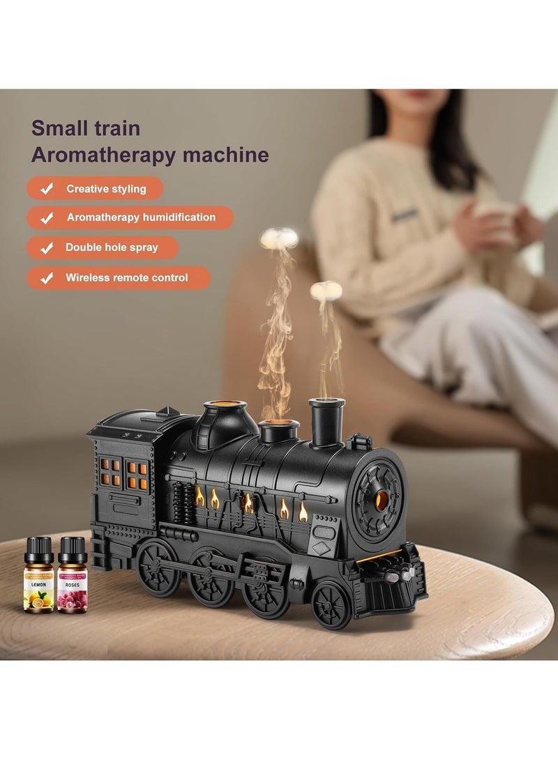 ELTRAZONE Train Diffuser 300ml Aromatherapy Diffuser – Top 6 Essential Oils Gift Set, Remote Control, Cool Mist with 2 Light & 2 Mist Modes, Auto Shut-Off for Bedroom, Office, Hotel (Train Black) - Image 2