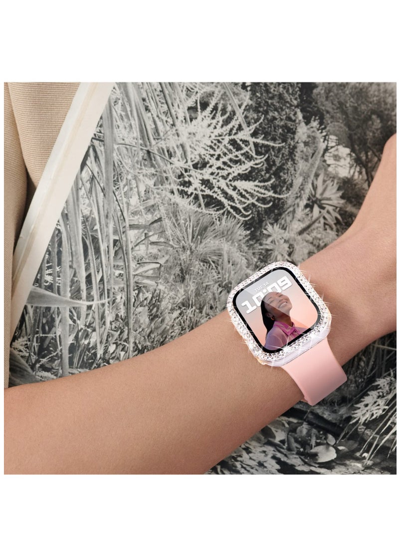 5-Pack Bling Diamond Bumper Cases for Apple Watch Series 7, 41mm - Compatible with Apple Watch 7 in Rose Gold, Pink, Black, Silver, and Clear. - Image 4