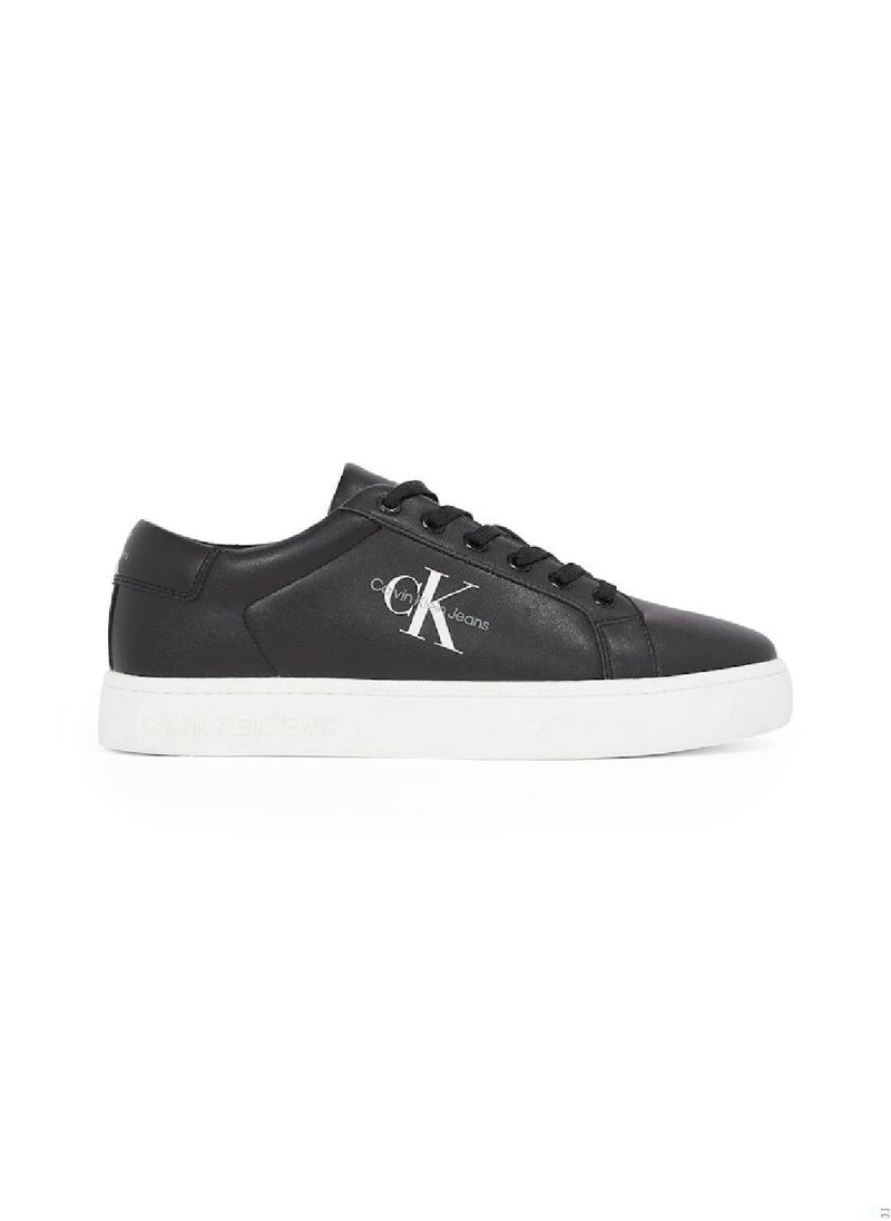 Calvin Klein Jeans Men's Leather Sneakers -  recycled and bio-based blend leather upper , Black  - Image 1
