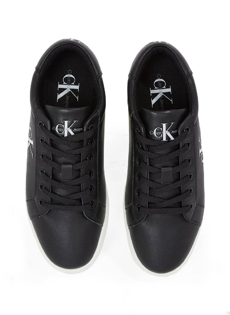 Calvin Klein Jeans Men's Leather Sneakers -  recycled and bio-based blend leather upper , Black  - Image 5