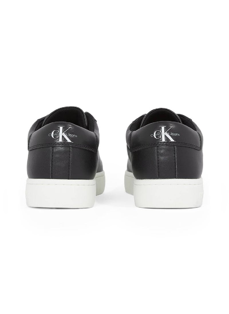 Calvin Klein Jeans Men's Leather Sneakers -  recycled and bio-based blend leather upper , Black  - Image 4