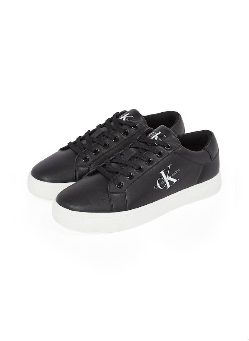 Calvin Klein Jeans Men's Leather Sneakers -  recycled and bio-based blend leather upper , Black  - Image 3