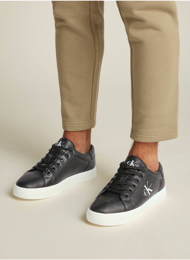 Calvin Klein Jeans Men's Leather Sneakers -  recycled and bio-based blend leather upper , Black  - Image 2