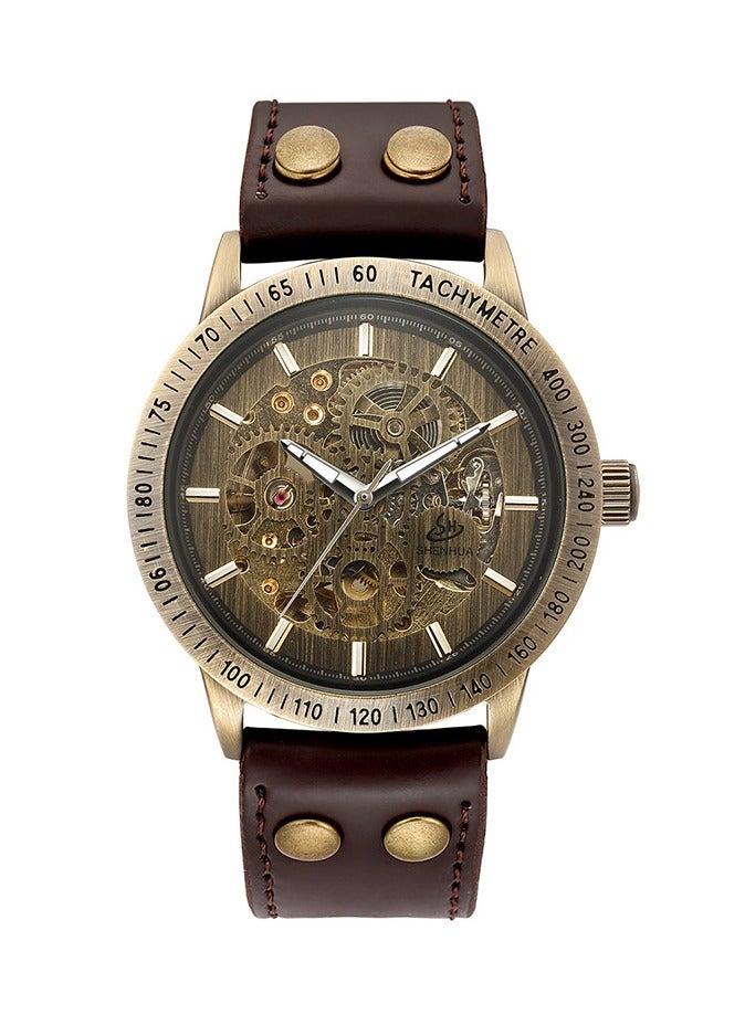 Shenhua Watches for Men Watch Leather Strap Luxury Luminous Water Resistant Automatic Mechanical Wristwatch - Image 1