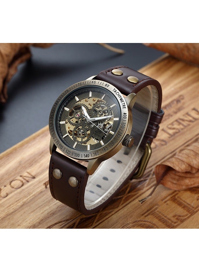 Shenhua Watches for Men Watch Leather Strap Luxury Luminous Water Resistant Automatic Mechanical Wristwatch - Image 3