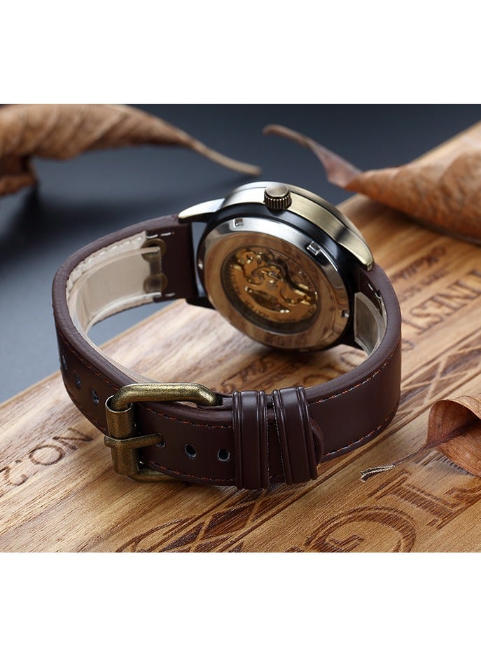 Shenhua Watches for Men Watch Leather Strap Luxury Luminous Water Resistant Automatic Mechanical Wristwatch - Image 5