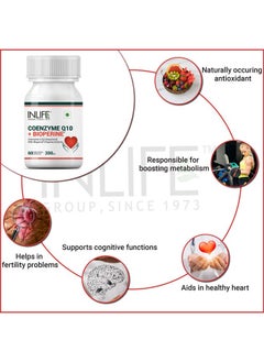 Inlife Coenzyme Q10 Coq10 200Mg With Bioperine (Piperine) 8Mg Supplement 60 Vegetarian Capsules (Pack Of 1)  - Image 5