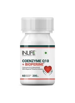 Inlife Coenzyme Q10 Coq10 200Mg With Bioperine (Piperine) 8Mg Supplement 60 Vegetarian Capsules (Pack Of 1)  - Image 1