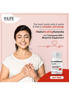 Inlife Coenzyme Q10 Coq10 200Mg With Bioperine (Piperine) 8Mg Supplement 60 Vegetarian Capsules (Pack Of 1)  - Image 4