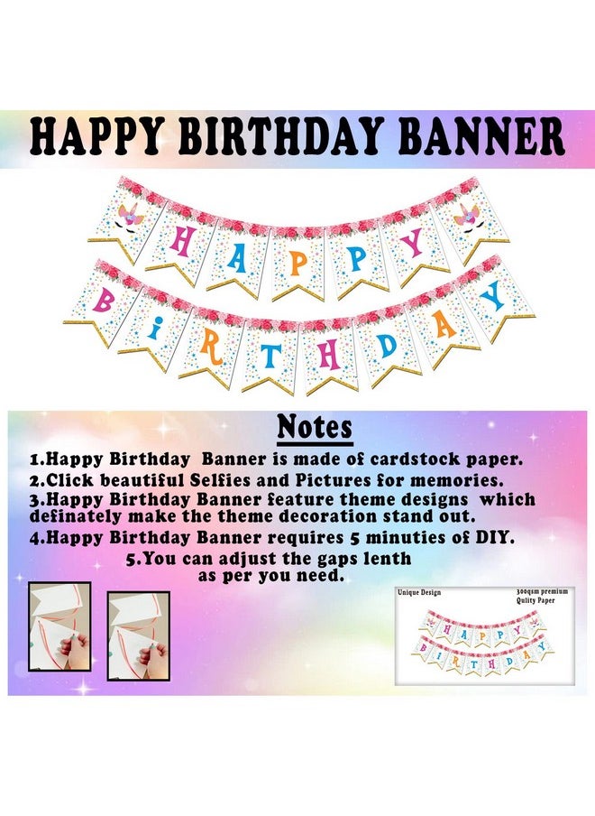 Party Propz - Party Propz Unicorn Theme Birthday Decorations Kit - 53Pcs For Happy Birthday Decoration | Birthday Theme Decoration For Girls | Unicorn Birthday Decorations | Unicorn Birthday Decorations For Girls - Image 1