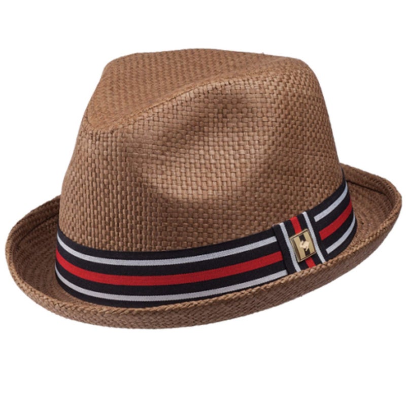 Peter Grimm Men's Standard Depp Natural Straw Fedora, Brown, XX-Large - Image 1