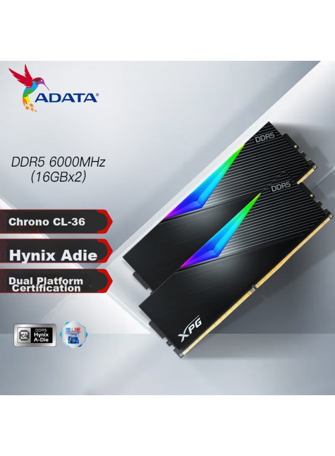 Adata Longyao 32gb Ddr5 6000 Hynix A Die Gaming Rgb Memory Module Xpg D500g - Image 1