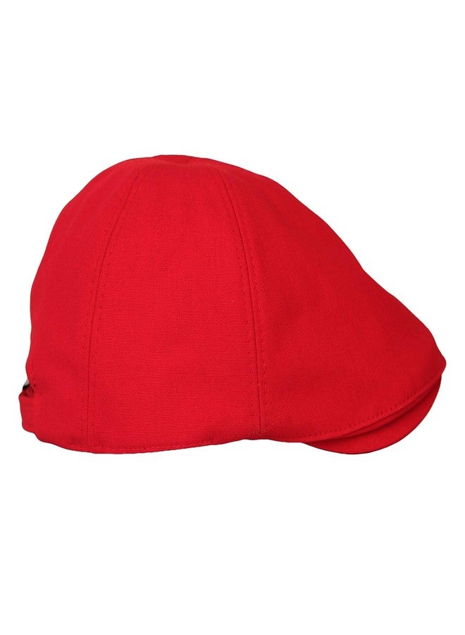 WITHMOONS Flat Cap Cabbie Hat Ivy Irish Hunting Newsboy SL31218 (Red) - Image 2