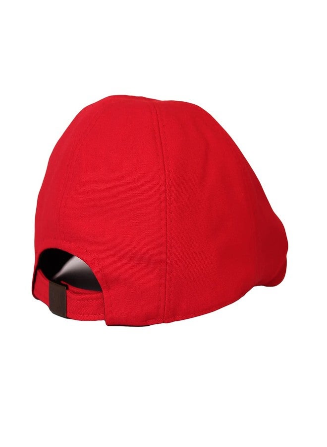 WITHMOONS Flat Cap Cabbie Hat Ivy Irish Hunting Newsboy SL31218 (Red) - Image 3