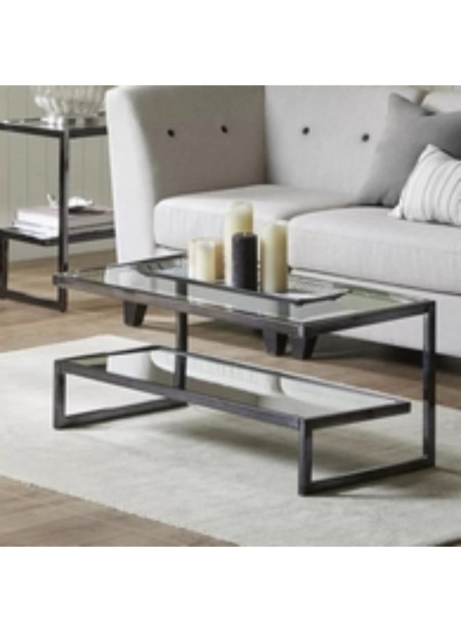 Metal and glass coffee table black - 100x50x50 cm - pzsku/ZA137253DE6108C164087Z/45/_/1730998351/da891fdd-460a-4548-9e85-afb9bb71ff2f