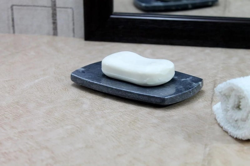 MBSC Natural Marble Stoneware Soap Dish Bathing Accessories Holder for Bathroom, Kitchen, Bathtub, Wash basins - Image 2