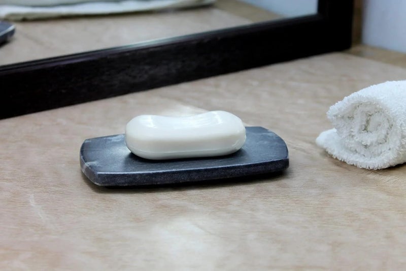 MBSC Natural Marble Stoneware Soap Dish Bathing Accessories Holder for Bathroom, Kitchen, Bathtub, Wash basins - Image 3
