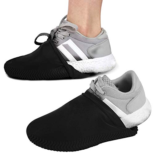MINNESOTA Silicone Waterproof Rain Shoe Cover - Reusable Overshoes Boots Non-Slip Washable Water Resistant Protection Outdoor Cycling For Men and Women - Black (BK-SHOE-COVER-L) - Image 4