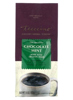 teeccino Organic Chicory Herbal 'Coffee' Chocolate Mint Light Roast Caffeine Free 11 oz (312 g) 