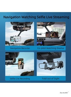 Joyeworld Multifunctional 360° Rearview Mirror Phone Mount for Car  - Image 4