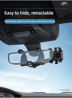 Joyeworld Multifunctional 360° Rearview Mirror Phone Mount for Car  - Image 2