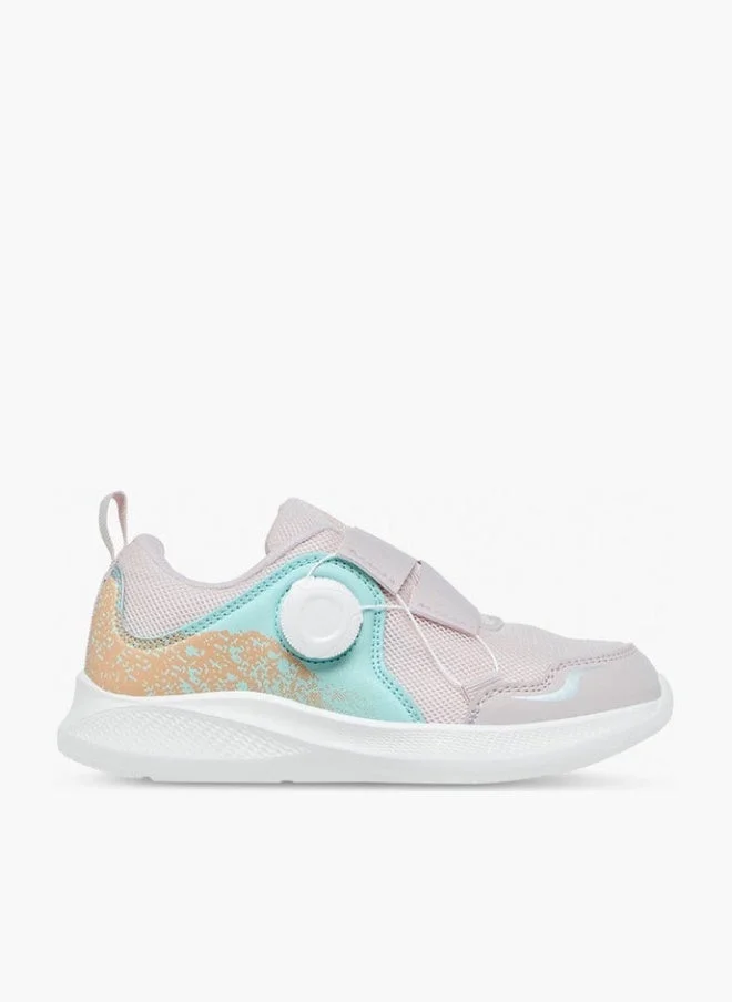 Kappa Girls' Colourblock Sports Shoes with Rotating Buckle Closure