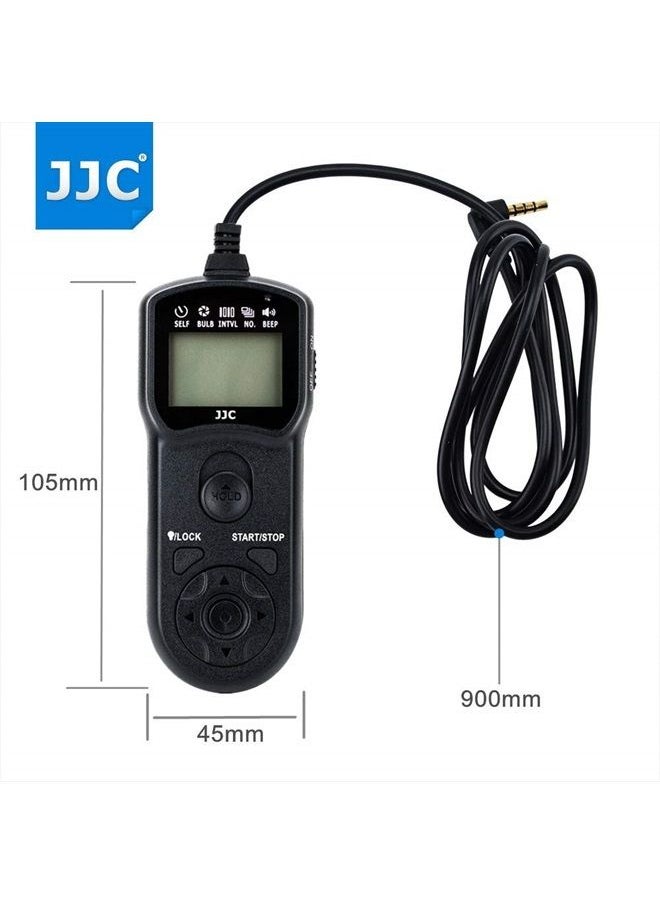 JJC - Replaces Canon RS-60E3 Timer Remote Control Shutter Release for Canon EOS R8 R50 R6 Mark II R10 R7 R6 Rp R 90D 80D 70D Rebel T8i T7 T7i T6 T6s T6i T5 SL3 M5 M6 Mark II G1X III II G3X G5X SX70 HS - Image 1