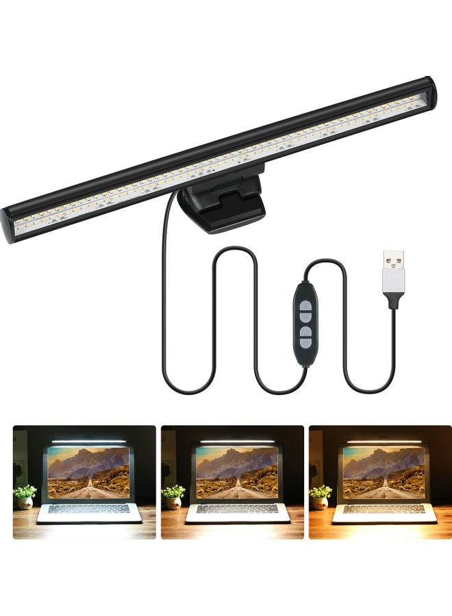 Tomshine LED Desk Lamp Eye Protection Dimmable Aluminium Light Bar USB Reading Light for Laptop Screen Desktop Use Yellow 260x22mm - Image 1