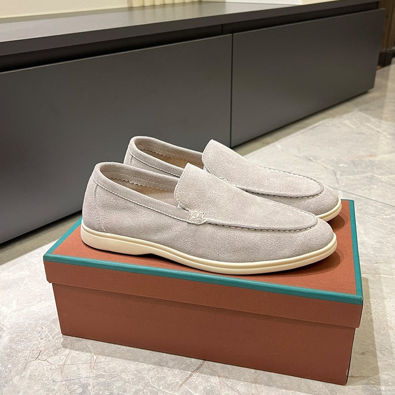 European Station Classic British Style Loafers Sheepskin Leather Tassel Slip-On Flats Couple Shoes - Image 2