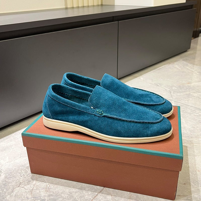 European Station Classic British Style Loafers Sheepskin Leather Tassel Slip-On Flats Couple Shoes - Image 4