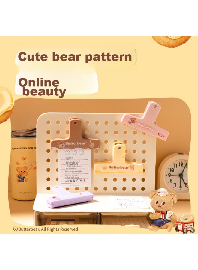 Deli Magnetic Butter Bear Planner Clip, Student Ticket Holder, File Folder Planner Clip, Storage Refrigerator Magnet, Office Supplies, Hy403 - Image 3