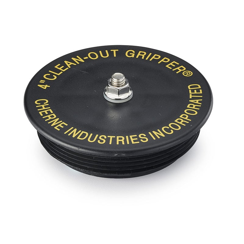 Cherne 270188 Gripper 4 in. Black Mechanical Clean Out Plug