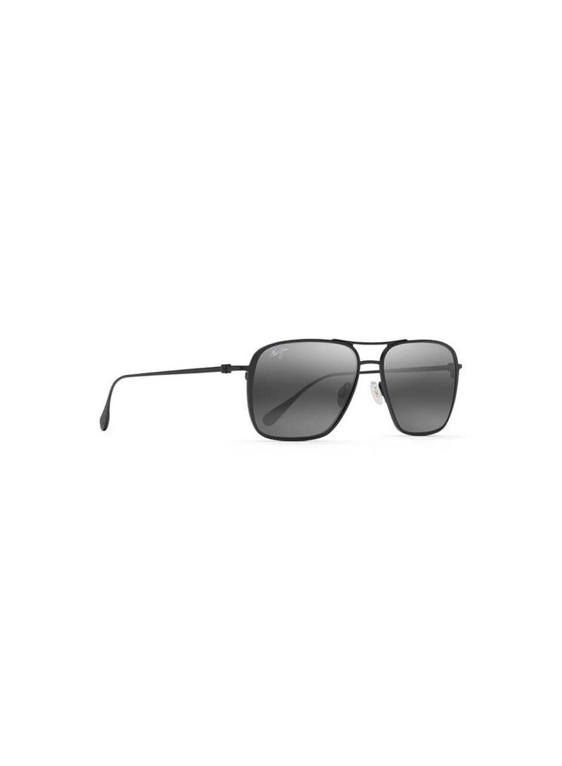 MAUI JIM نظارات شمسية حصرية MAUI JIM 456-02 GREY HOOKIPA XLARGE BLACK GLOSS - Image 1