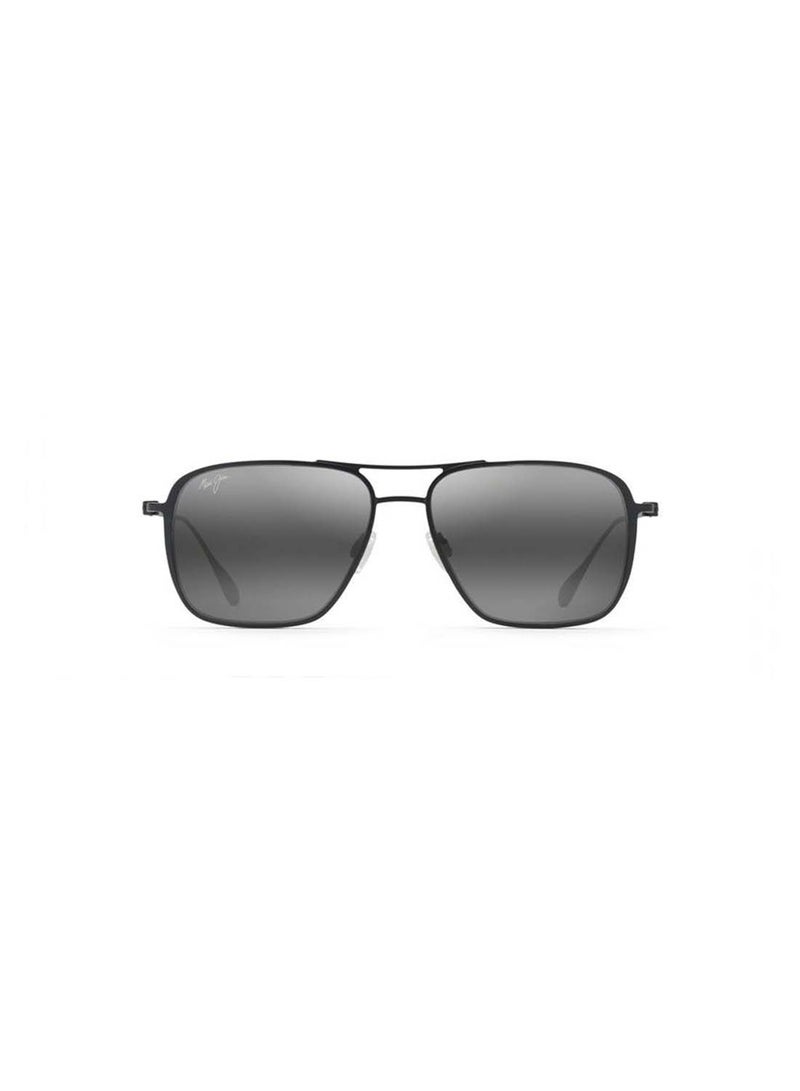 MAUI JIM نظارات شمسية حصرية MAUI JIM 456-02 GREY HOOKIPA XLARGE BLACK GLOSS - Image 2