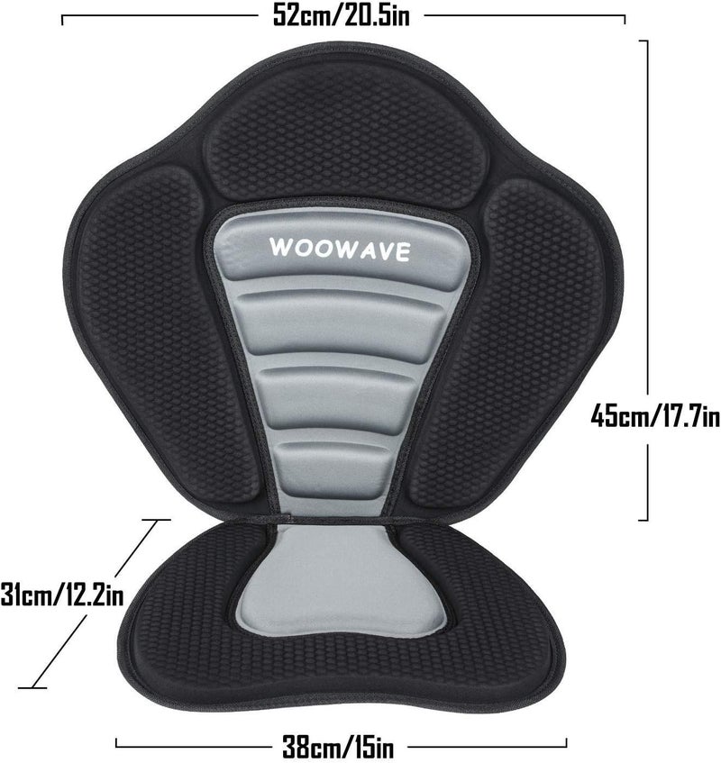 WOOWAVE Kayak Seat Padded Deluxe Paddleboard Seat Adjustable Boat Seat Cushioned Fishing Seat High Back Comfortable Backrest Support for Universal Sit - Image 3