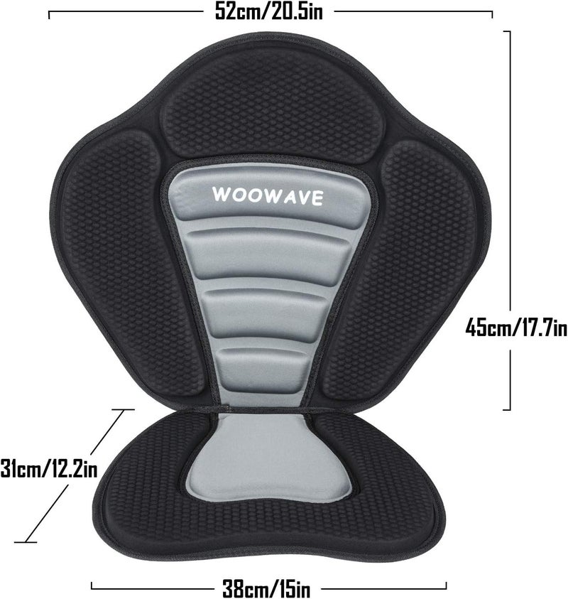 WOOWAVE Kayak Seat Padded Deluxe Paddleboard Seat Adjustable Boat Seat Cushioned Fishing Seat High Back Comfortable Backrest Support for Universal Sit - Image 2
