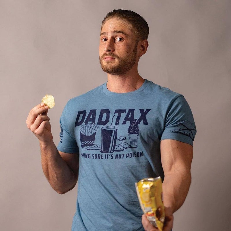 Grunt Style Dad Tax Men's T-Shirt - (Captain's Blue, Small) - Image 4
