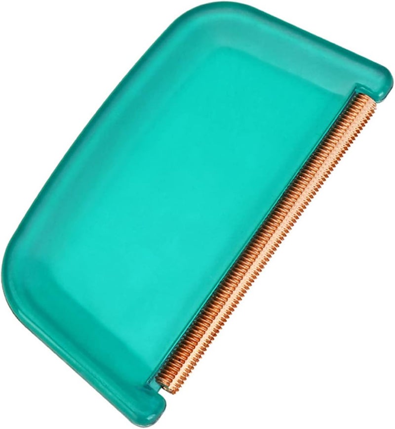 ECVV Manual Fabric Shaver Portable Hairball Lint Remover Clothes Fuzz Shaver Cashmere Hair Remover for Woolen Coat Carpets Couch Rug Furniture (Green) - Image 1