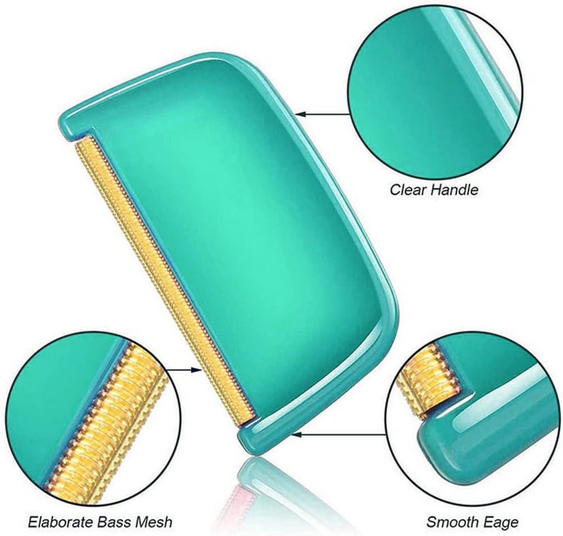ECVV Manual Fabric Shaver Portable Hairball Lint Remover Clothes Fuzz Shaver Cashmere Hair Remover for Woolen Coat Carpets Couch Rug Furniture (Green) - Image 2