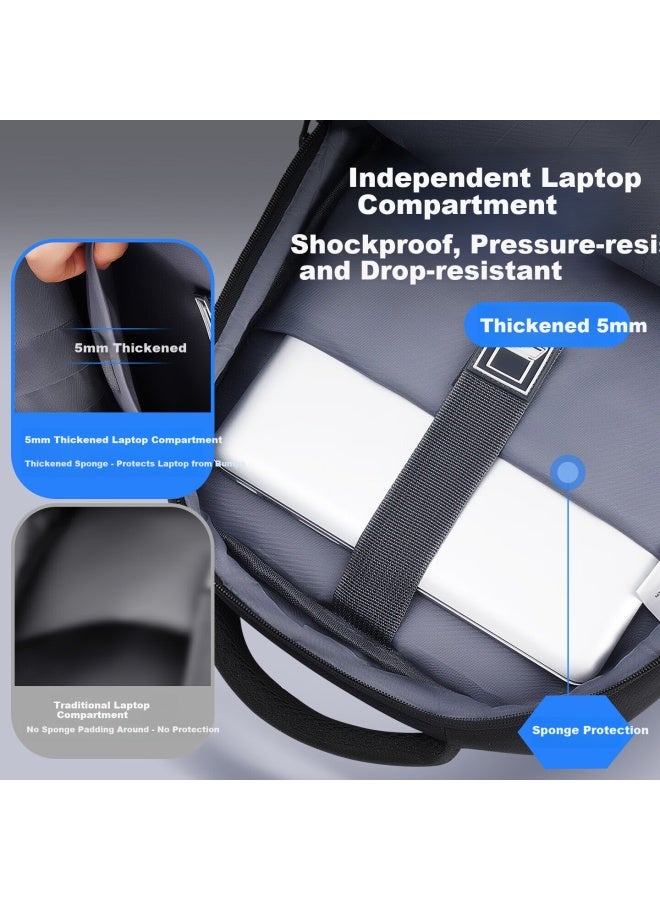 Pull Back Huili Laptop Bag Business Backpack Large Capacity Commute Travel Backpack Lightweight 17.3-inch Notebook Luggage Backpack - Image 2