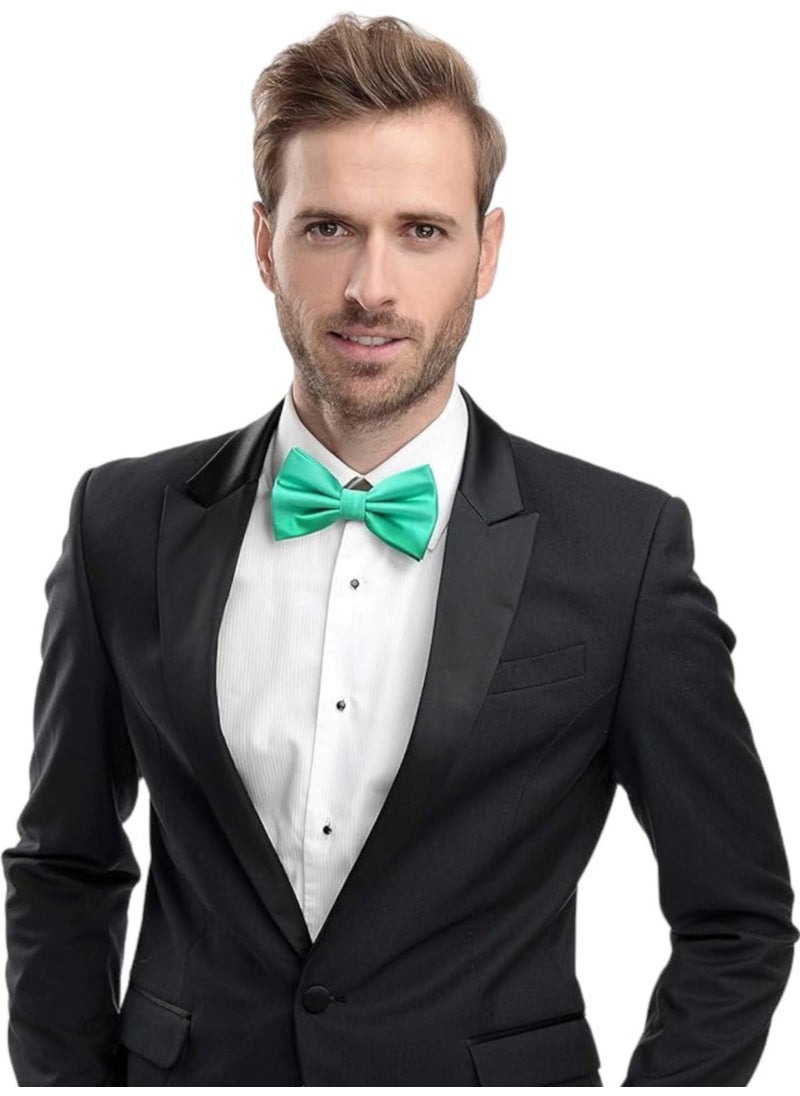 Trenderrs Men's Solid Color Satin Bow Tie  - Image 1