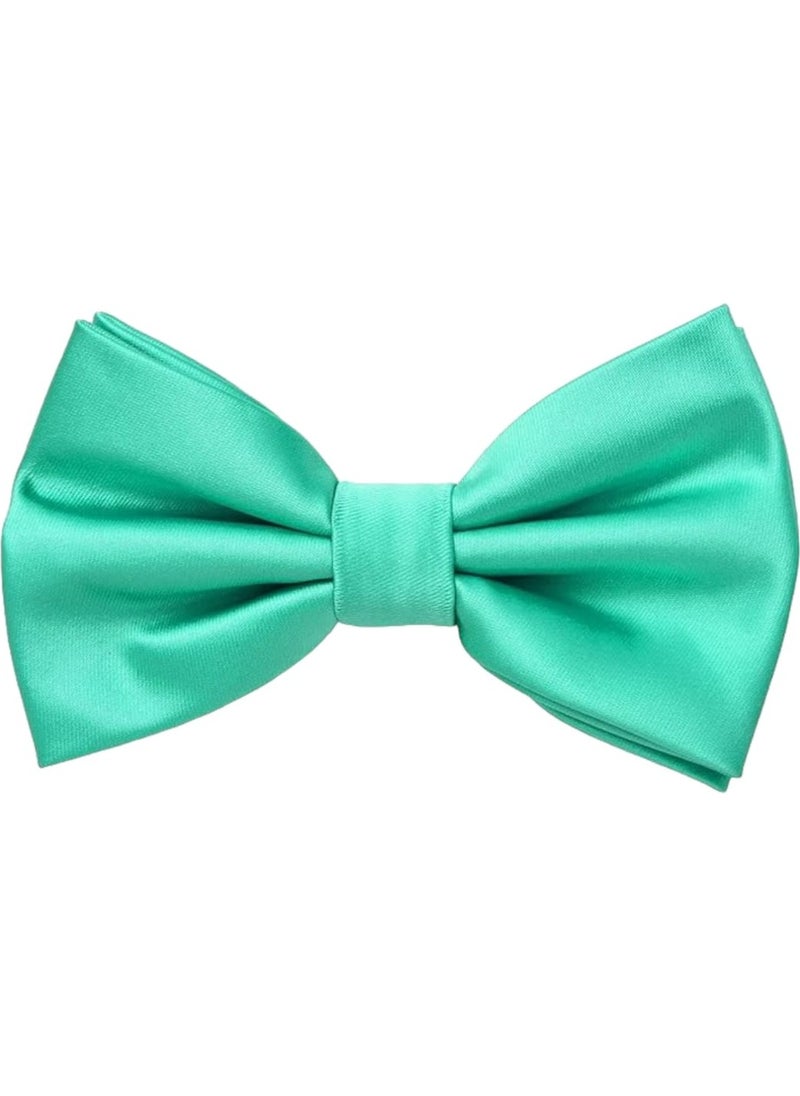 Trenderrs Men's Solid Color Satin Bow Tie  - Image 2
