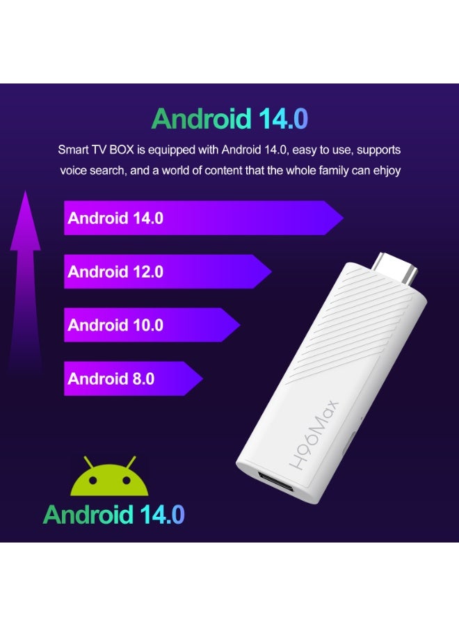 Android TV Stick 14.0 2025, 4K Streaming Device with Bluetooth Voice Remote, 2GB RAM 16GB ROM, Quad-Core CPU, WiFi 6, BT 5.0, HDR10, Smart TV Sticks for Home - Image 3