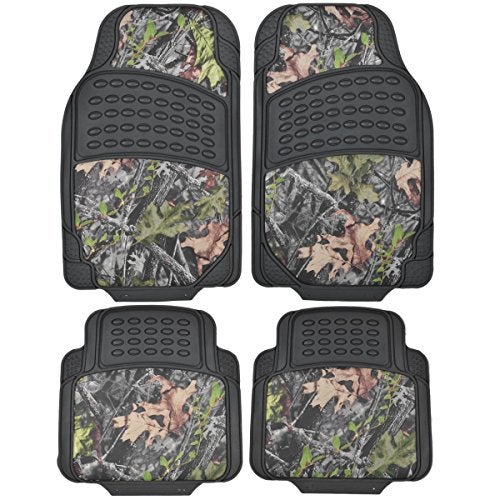 BDK Camouflage 4 Piece All Weather Waterproof Rubber Car Floor Mats - Fit Most Car Truck SUV, Trimmable, Heavy Duty - MT-684-CM - Image 1