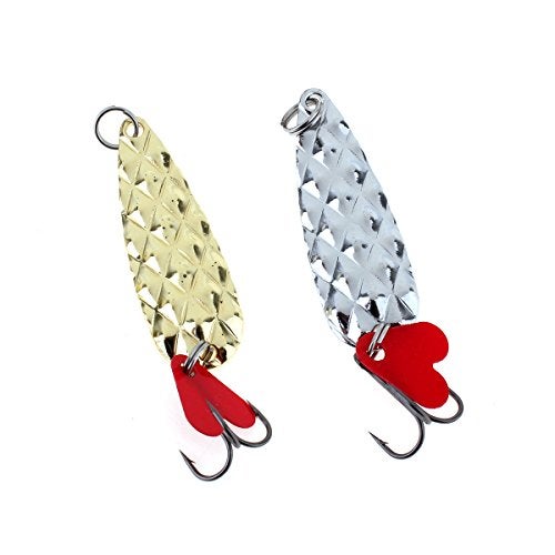 OriGlam 10pcs Metal Spoons Lures Kit With Hook Tackle Box, Hard Fishing Lures, Sequin Baits for Trout, Panfish, Bass - Image 4
