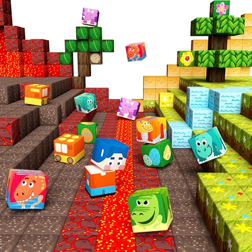 GobiDex Magnetic Building Blocks Dinosaur Theme Kid Toys for 3 Years Old Boys Girls STEM Building Gifts for Kids Magnets Sensory Game for Toddler 48PCS - Image 1