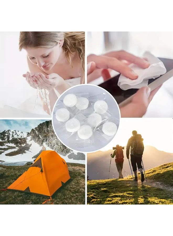 100 Pcs Compressed Towels Portable Disposable Wet Wipes Sanitary Napkins For Travel Hiking - Image 5