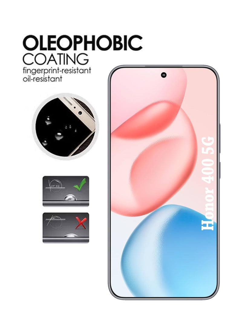 ولديك واقي شاشة لهاتف Honor 400 5G | زجاج مقسّى متوافق مع هاتف Honor 400 5G | واقي شاشة عالي الدقة بالكامل، زجاج مقسّى مضاد للخدش، تغطية كاملة من الحافة إلى الحافة مع طقم تركيب سهل - أسود - Image 4