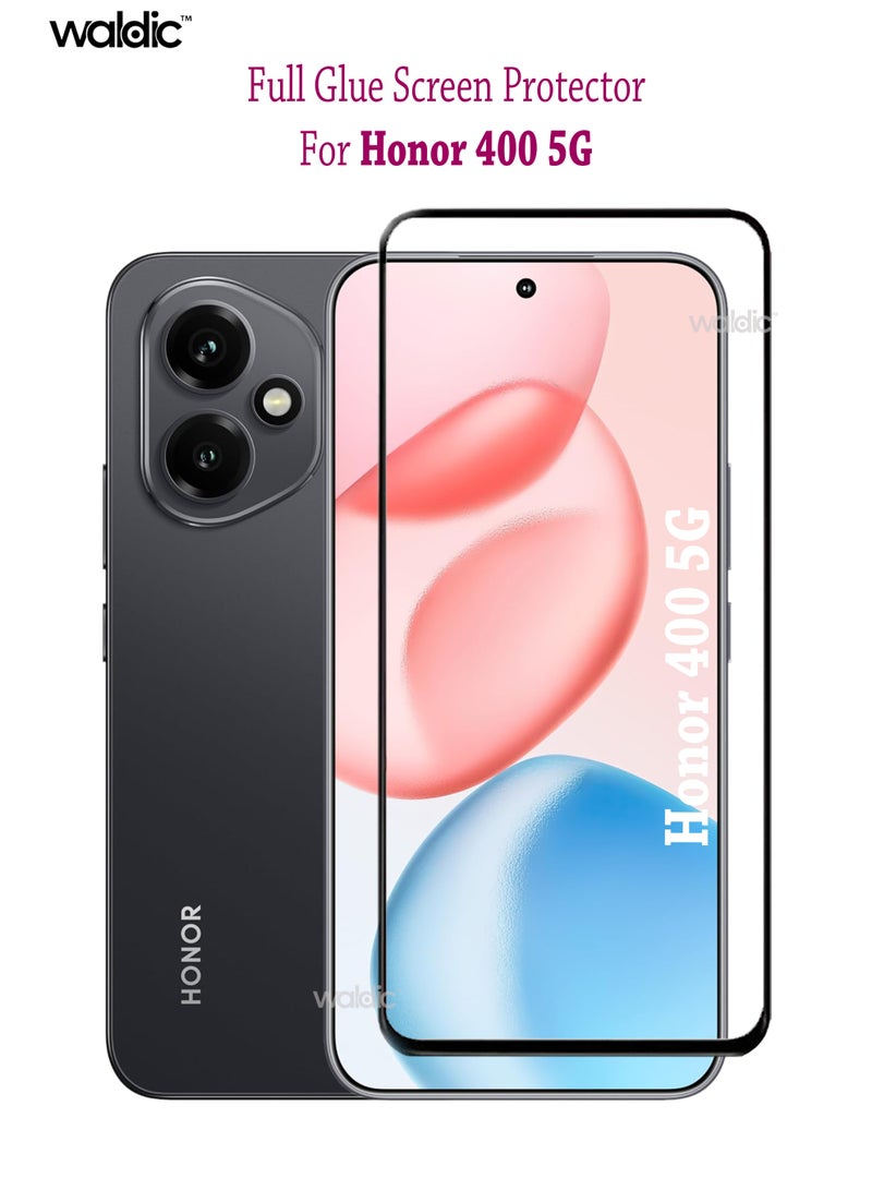 ولديك واقي شاشة لهاتف Honor 400 5G | زجاج مقسّى متوافق مع هاتف Honor 400 5G | واقي شاشة عالي الدقة بالكامل، زجاج مقسّى مضاد للخدش، تغطية كاملة من الحافة إلى الحافة مع طقم تركيب سهل - أسود - Image 1