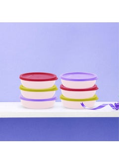 Tupperware Tupperware Plastic Storage Jar- 200 Ml, 6 Pieces, Multicolour - Multicolor  - Image 3